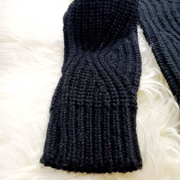 Joe's Black Merino Wool Blend Cable Knit Crew Neck Pullover Small - Picture 8 of 8